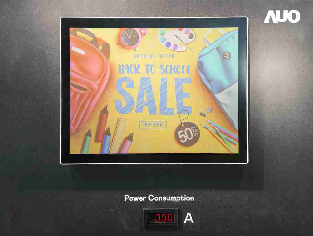 森林舞会展示胆固醇液晶超低耗能户外全彩显示器，，ChLC（胆固醇液晶）以双稳态技术使静态显示零功耗，，，具省电、、、高彩度、、、环保的特性，，，，还整合软硬件系统解决方案，，，可透过单一云端平台管理